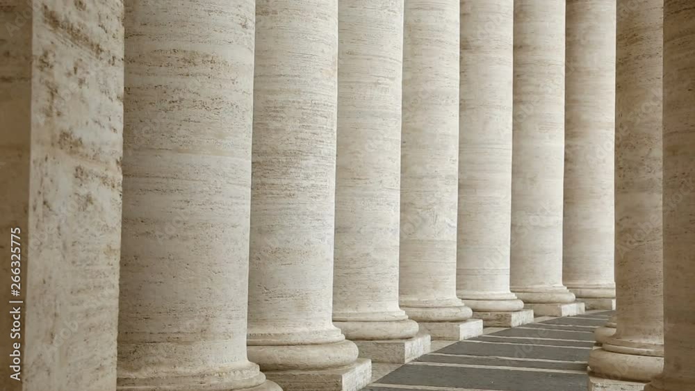 Famous colonnade of St. Peter's Basilica in Vatican Famous colonnade of St. Peter's Basilica in Vatican