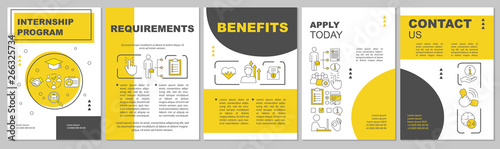 Internship program brochure template layout