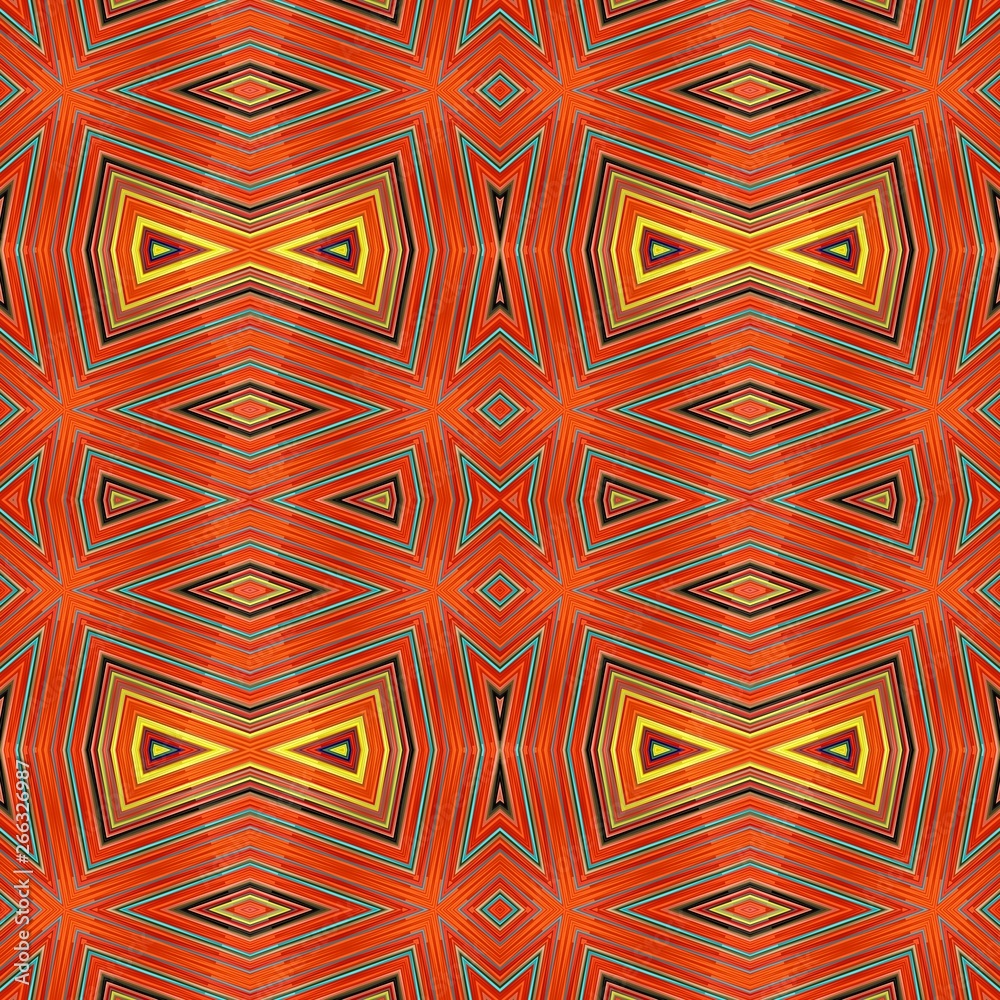 abstract glossy coffee, dark slate gray and orange red seamless pattern