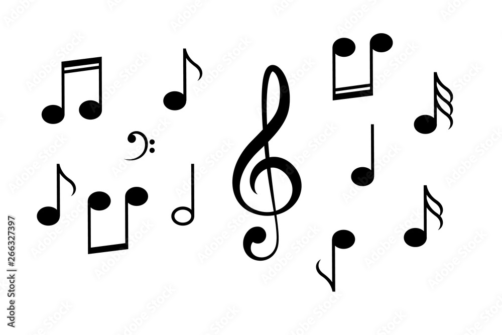 Fototapeta premium Music notes vector icon