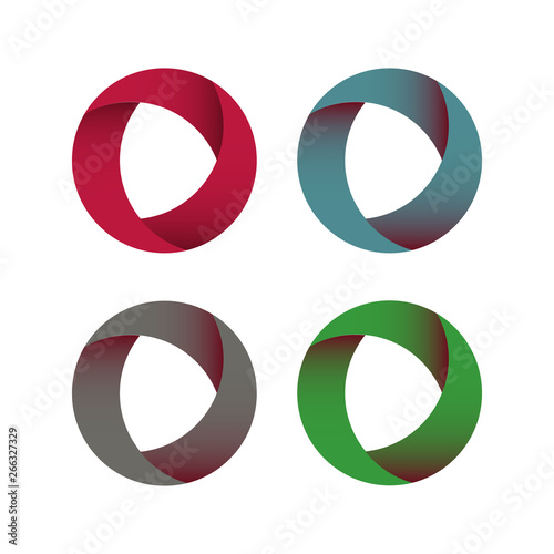Vector Circle Logo Design Template . Infinite Loop Shape Cycle Creative Symbols . - Vector