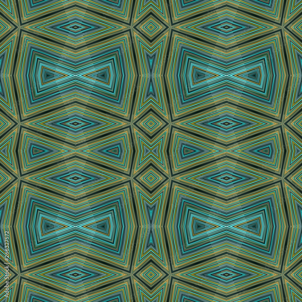 abstract shiny seamless pattern matching dark olive green, medium turquoise and dark khaki colors