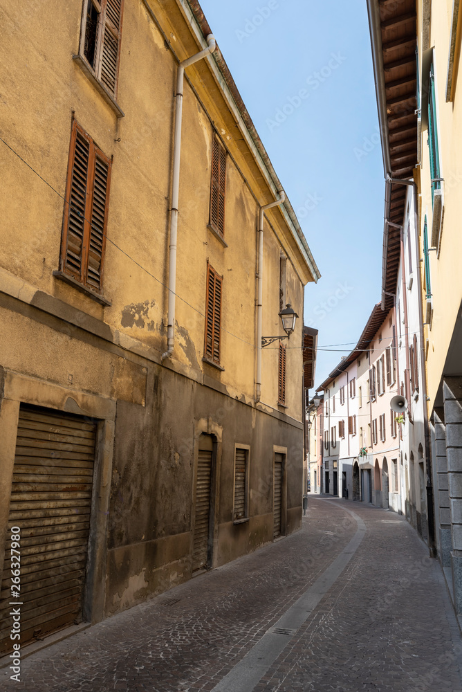 Old street of Oggiono, Italy