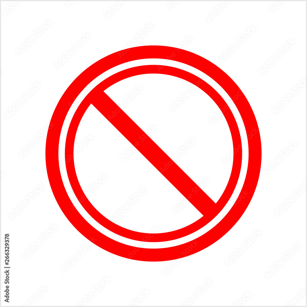 Red Empty Ban Sign, Red Blank Forbidden Sign, No Sign, Not Allowed Blank Sign Red Empty Ban Sign, Red Blank Forbidden Sign, No Sign, Not Allowed Blank Sign