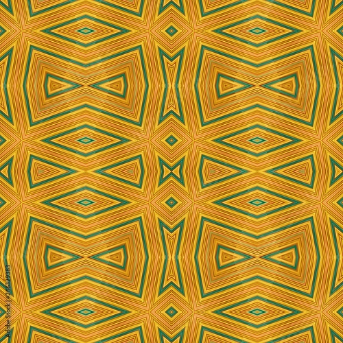 golden rod, sea green and saddle brown abstract seamless pattern design