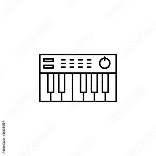 rock midi keyboard icon. Element of rock and roll icon. Thin line icon for website design and development, app development. Premium icon