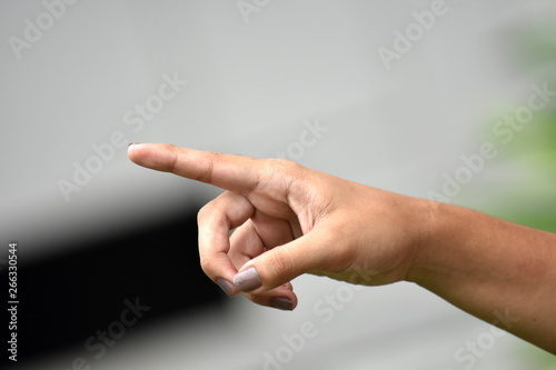 Teen Female Hand Pointing © dtiberio