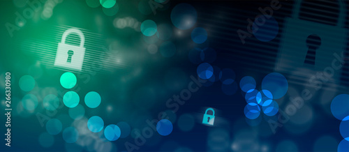 Cybersecurity and information or network protection. Future technology web services for business and internet project