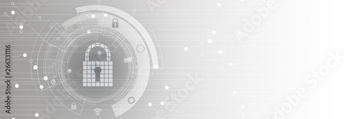 Cybersecurity and information or network protection. Future technology web services for business and internet project