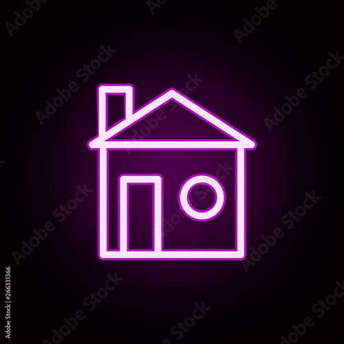 building home neon icon. Elements of building set. Simple icon for websites, web design, mobile app, info graphics