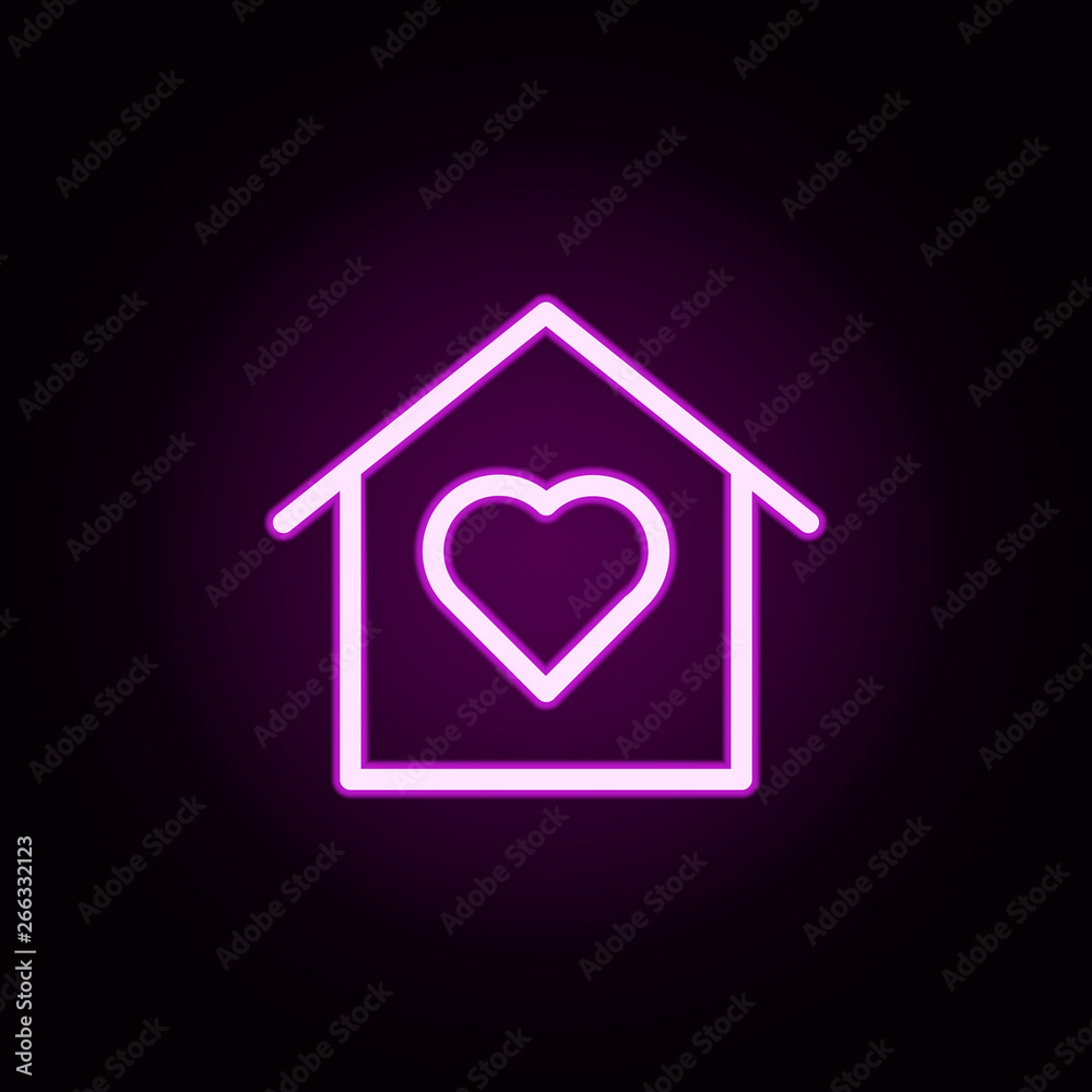 real estate favorite neon icon. Elements of building set. Simple icon for websites, web design, mobile app, info graphics real estate favorite neon icon. Elements of building set. Simple icon for websites, web design, mobile app, info graphics