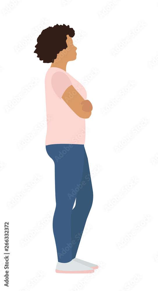 full length side view of beautiful african american woman standing full length side view of beautiful african american woman standing