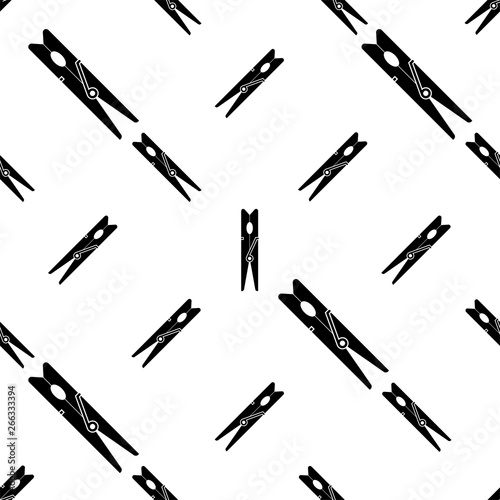 Clothes Peg Seamless Pattern, Clothespin Icon Design
