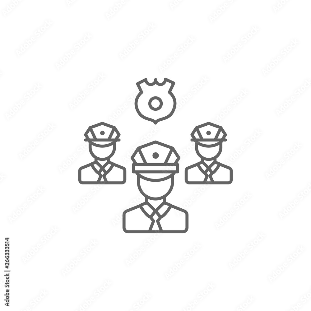 Group, police icon. Element of police icon. Premium quality graphic design icon. Signs and symbols collection icon for websites, web design, mobile app
