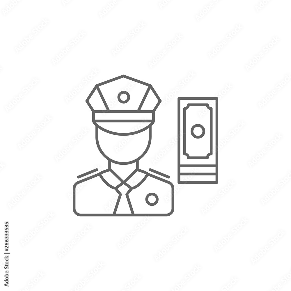 Bribe, police icon. Element of police icon. Premium quality graphic design icon. Signs and symbols collection icon for websites, web design, mobile app Bribe, police icon. Element of police icon. Premium quality graphic design icon. Signs and symbols collection icon for websites, web design, mobile app