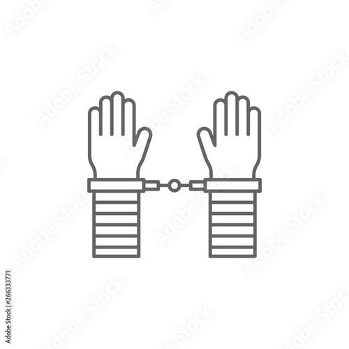 Arrest, hands, police icon. Element of police icon. Premium quality graphic design icon. Signs and symbols collection icon for websites, web design, mobile app