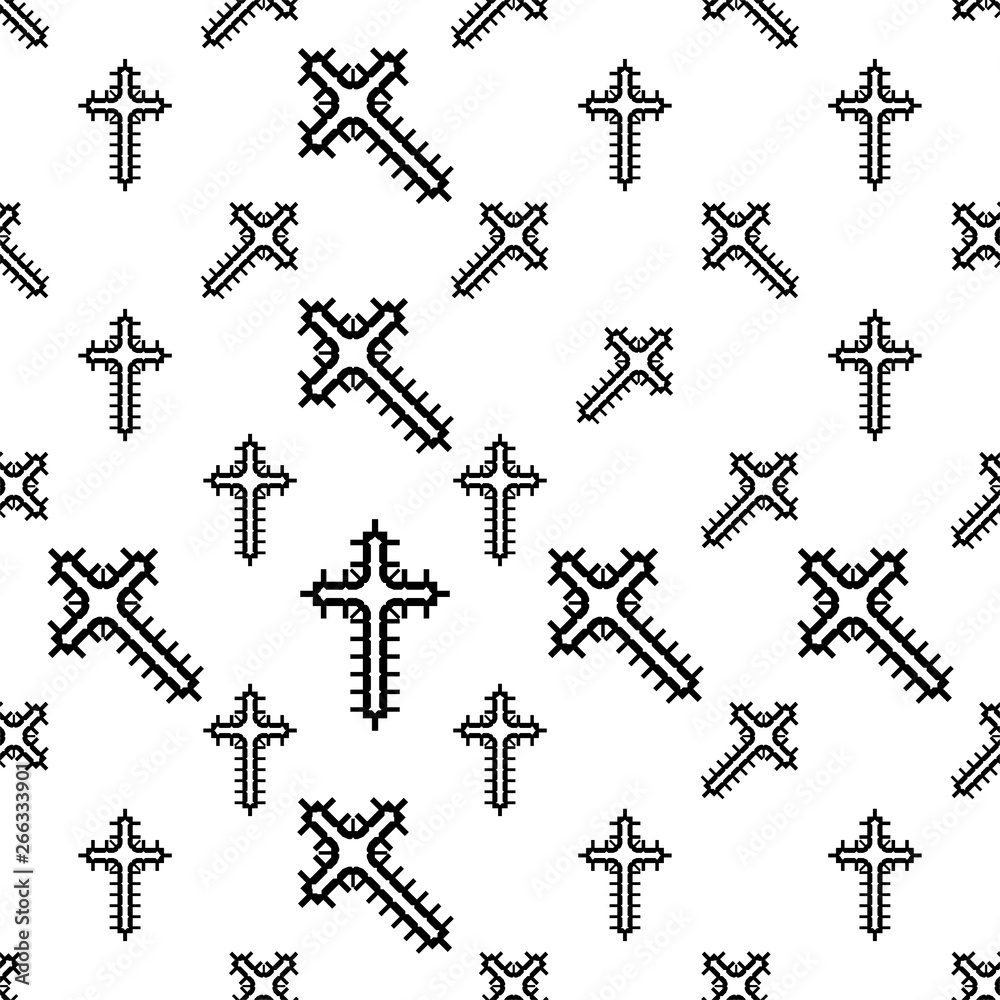 Christian Cross Seamless Pattern