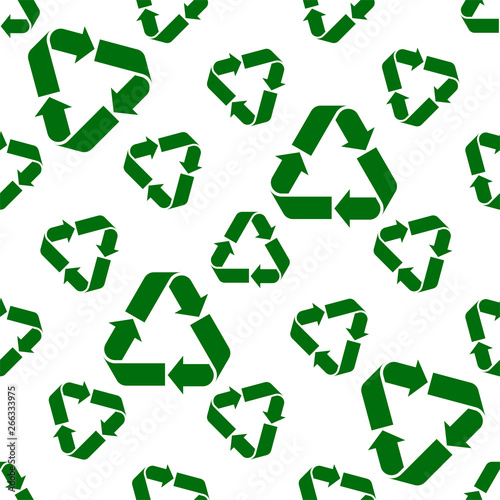 Recycle Icon Sign Seamless Pattern