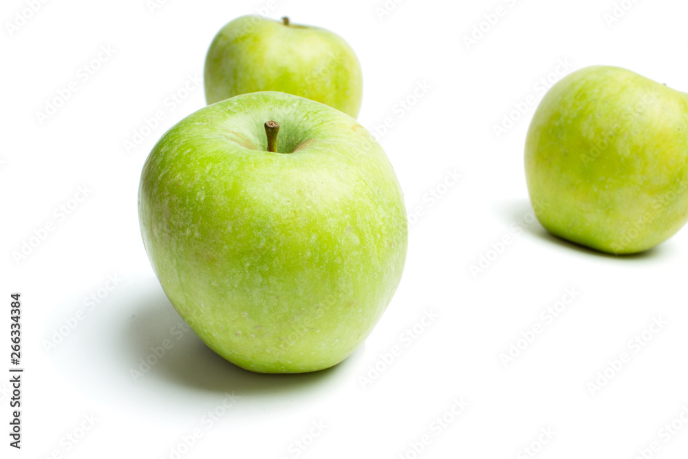 Green apples isolated on white background. Green apples isolated on white background.