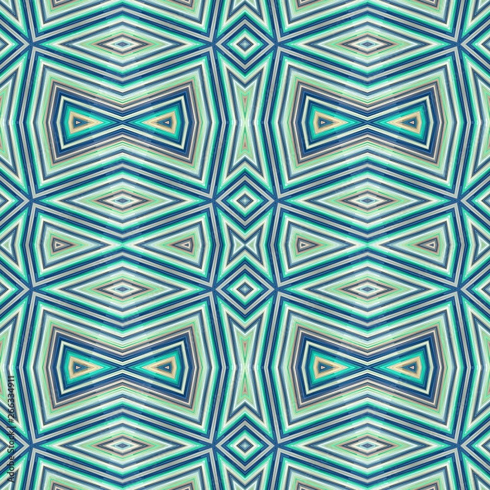 teal blue, aqua marine and light gray abstract seamless pattern design