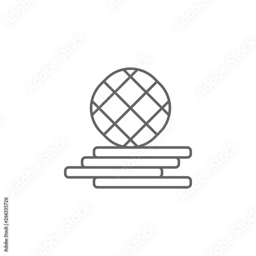 Strop waffle, marijuana icon. Element of marijuana icon. Thin line icon for website design and development, app development. Premium icon