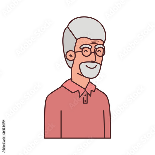 cute grandfather avatar character