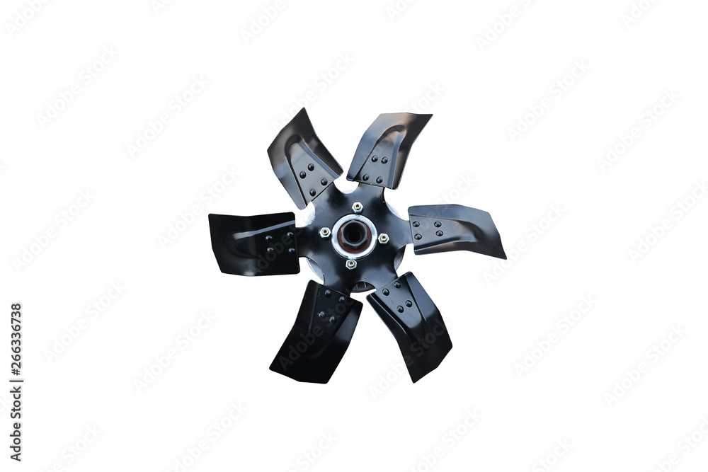 viscous coupling of the fan car with the impeller Assembly on an isolated white background viscous coupling of the fan car with the impeller Assembly on an isolated white background