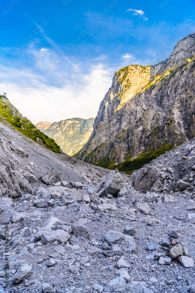 Mountains valley near Koenigssee, Konigsee, Berchtesgaden National Park, Bavaria, Germany. Mountains valley near Koenigssee, Konigsee, Berchtesgaden National Park, Bavaria, Germany.