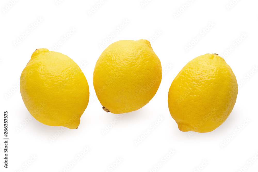 Ripe yellow lemon fruit isolated over white background Ripe yellow lemon fruit isolated over white background