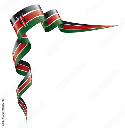 Kenya flag, vector illustration on a white background