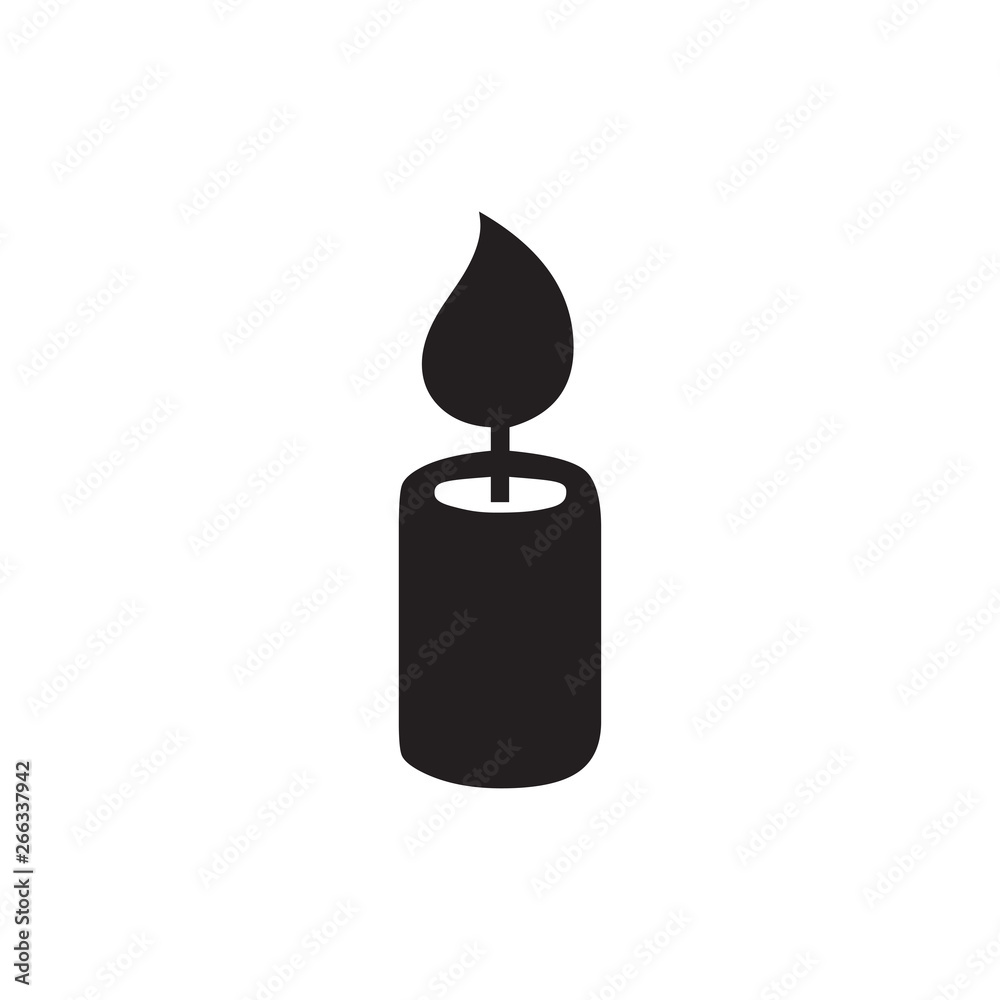 Candle Icon In Flat Style Vector For Apps, UI, Websites. Black Icon Vector Illustration. Candle Icon In Flat Style Vector For Apps, UI, Websites. Black Icon Vector Illustration.