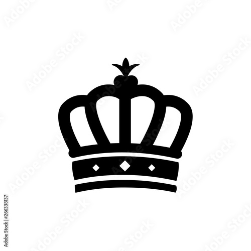 Crown Icon In Flat Style Vector Icon For Apps, UI, Websites. Black Icon Vector Illustration.