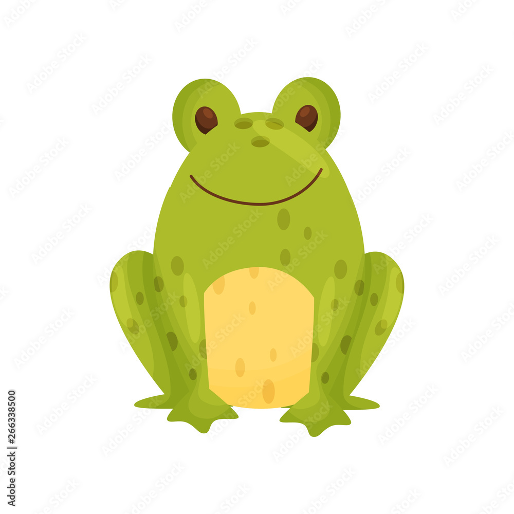 Fototapeta premium Ceramic salt shaker or pepper frog in the form of frog. Vector illustration.