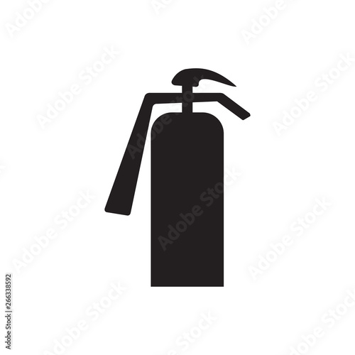 Fire Extinguisher Icon In Flat Style Vector For App, UI, Websites. Black Icon Vector Illustration.