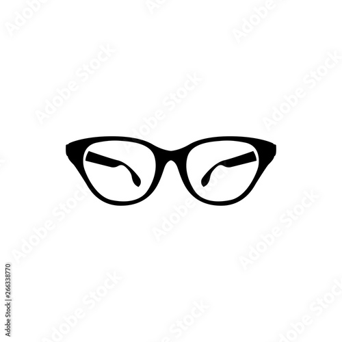 Glasses Icon In Flat Style Vector For App, UI, Websites. Black Icon Vector Illustration.