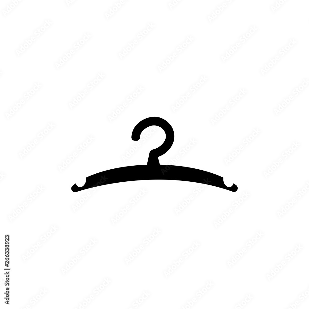 Hanger Icon In Flat Style Vector For App, UI, Websites. Black Icon Vector Illustration.