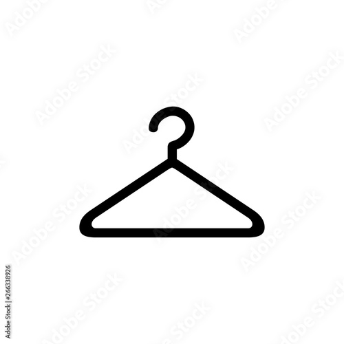 Hanger Icon In Flat Style Vector For App, UI, Websites. Black Icon Vector Illustration.