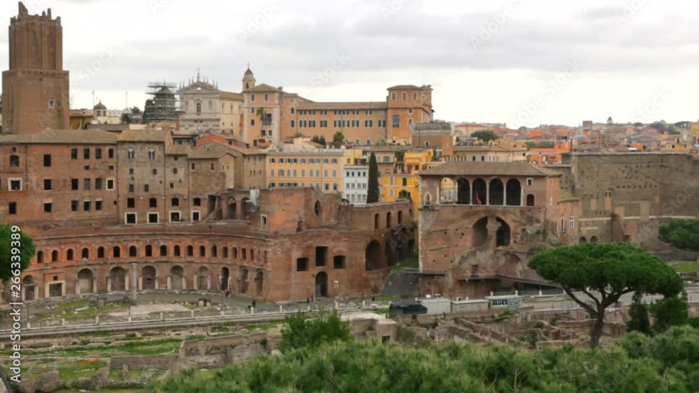 Scenic view of Rome with Roman Forum, Italy Scenic view of Rome with Roman Forum, Italy