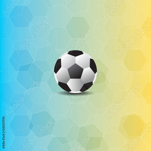 Soccer ball in polygon background,vector illustrations © sonthaya