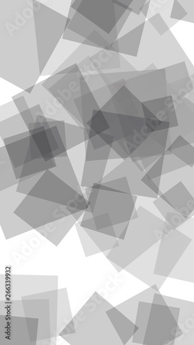 Fototapeta Naklejka Na Ścianę i Meble -  Gray translucent hexagons on white background. Vertical image orientation. 3D illustration