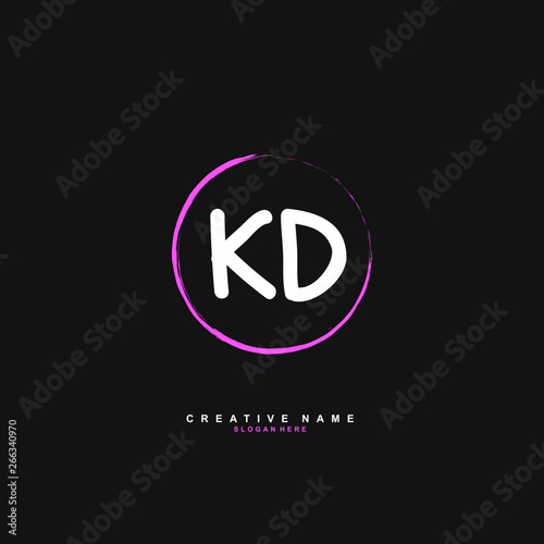 Free Download K D KD Initial logo template vector. Letter logo concept - GFXLoad