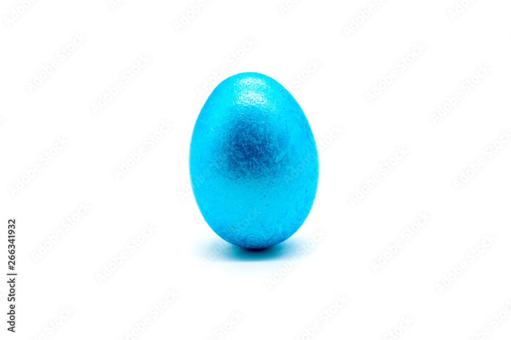 Blue easter egg isolated on white background Blue easter egg isolated on white background