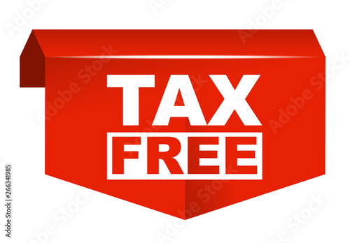 red vector banner tax free