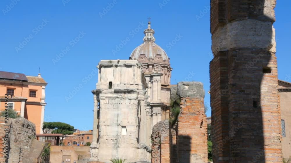 Roman Forum in sunny day, Rome, Italy