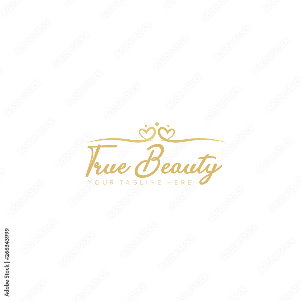 Love Beauty Logo Fashion and Feminine