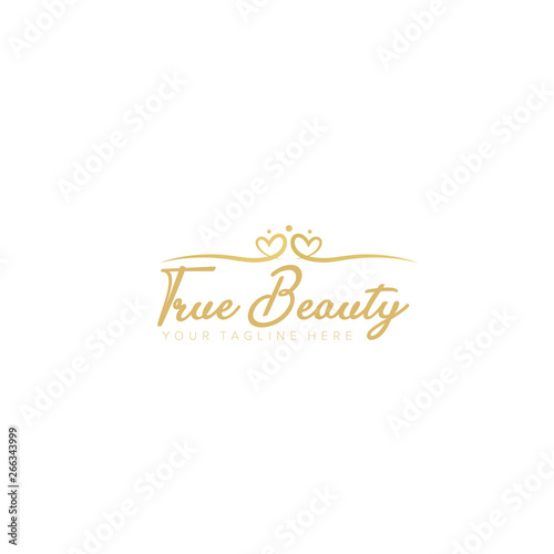 Love Beauty Logo Fashion and Feminine