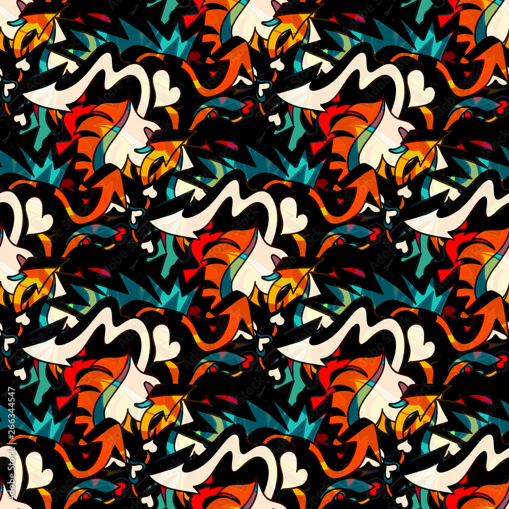 bright abstract pattern in the style of graffiti qualitative illustration for your design bright abstract pattern in the style of graffiti qualitative illustration for your design