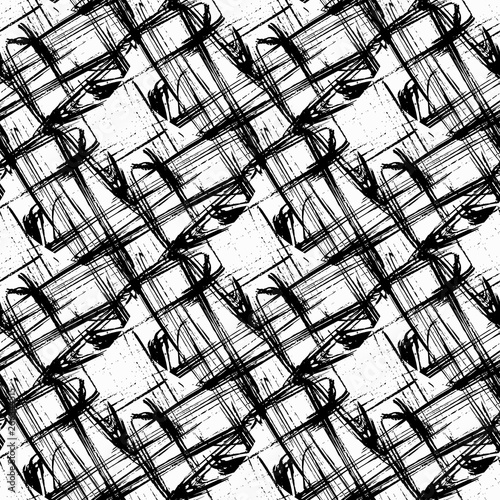 Black-white abstract pattern qualitative illustration for your design