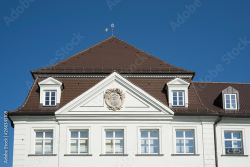 white house with brown roof tiles in Donauwörth, Germany