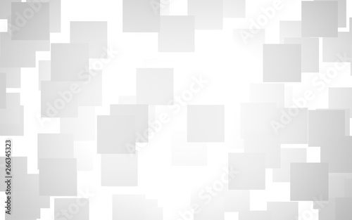 White abstract background. Misty backdrop with grey squares. 3D illustration